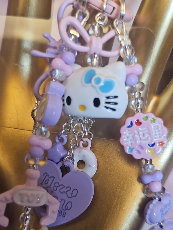 Sanrio Accessories - CHARMS: Sanrio Hello Kitty Lilac and Pink Phone Charm